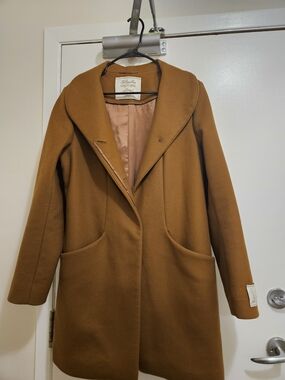 Aritzia Camel/Tan Wool Trench Coat